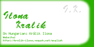 ilona kralik business card